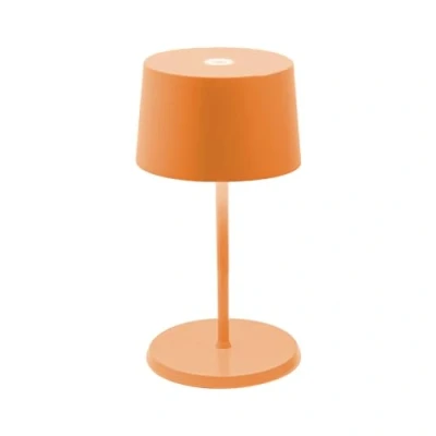 Afbeelding van Zafferano, Olivia Mini tafellamp, draagbaar, oplaadbaar, met touch bediening, geschikt voor woonkamer en buiten, dimmer 2700 3000 K, hoogte 22 cm, kleur Corten