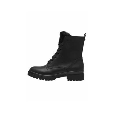 Afbeelding van Tamaris Enkellaarsjes met sleehak, Dames, Maat: 40, Black Textiel/ synthetisch