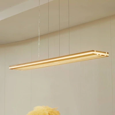 Afbeelding van LED hanglamp Silja, hout, acryl, wit, 640lm