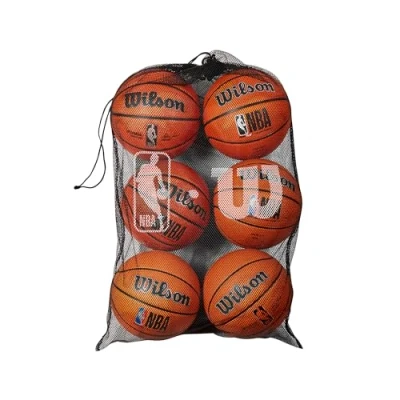 Afbeelding van Wilson NBA zes basketballen ballentas mesh draagtas