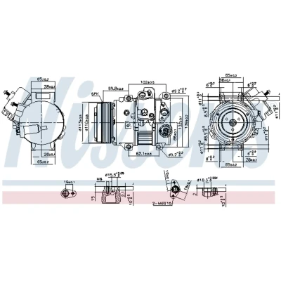 Afbeelding van Nissens Airco compressor 890631