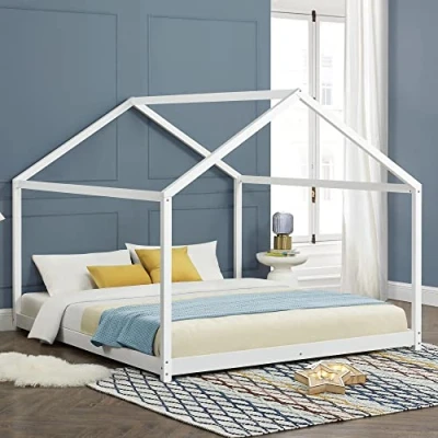 Afbeelding van Kinderbed Cerro huisbed met lattenbodem 160x200 cm wit