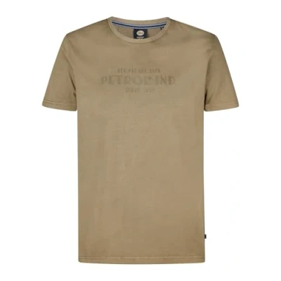 Afbeelding van Petrol Industries Heren Logo T shirt Cobia Bruin Maat S