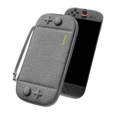 Afbeelding van tomtoc Étui pour Nintendo Switch 2 (2025), Housse Rigide de Protection intégrale avec 12 Cartouches Jeux, Slim Pochette Transport Boîtier Voyage für Console Brevet Original, Gris