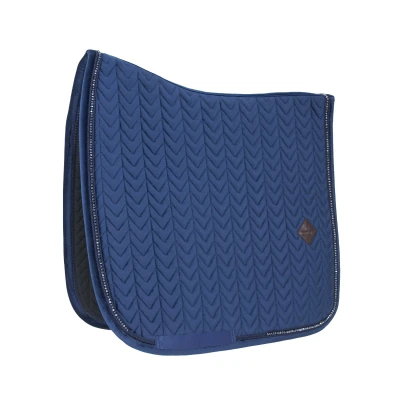 Image de Kentucky Tapis de Selle velours Pearls Dressage Marin