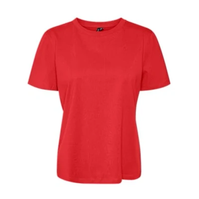 Image de VERO MODA Vmpaulina Ss Ga JRS Noos T shirt pour femme, Flamme écarlate, S