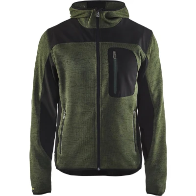 Afbeelding van Blåkläder Veste unite tricoté vert noir, XXL, Convient aux l&#039;élevage d&#039;animaux
