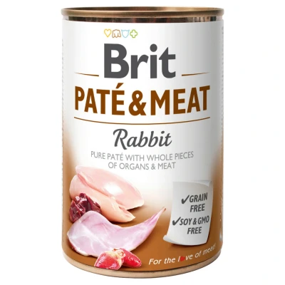 Afbeelding van Brit Blik Paté &amp; Meat 400 g Hondenvoer Konijn