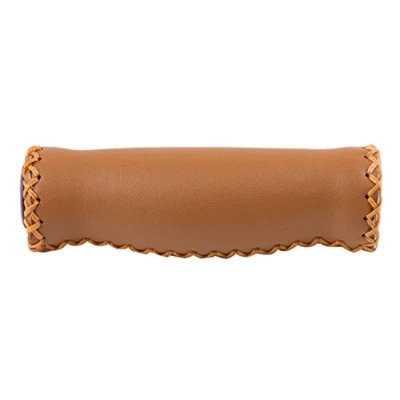Image de Velo Poignées design en cuir 125 mm brun par paire