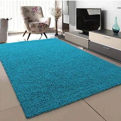 Afbeelding van Sanat Vloerkleed voor de woonkamer, aqua, hoogpolig, modern, afmetingen 120 x 170 cm