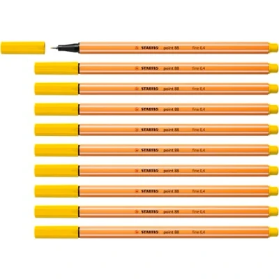 Afbeelding van Stabilo Fineliner point 88/24 f citroengeel 1 stuk 10 stuks