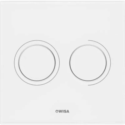 Afbeelding van WISA Luga bedieningsplaat glas pneumatisch met dualflush voor XS