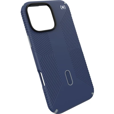 Afbeelding van Speck hoesje geschikt voor Apple iPhone 16 Pro Max Ultieme Bescherming en Grip Luxe Soft touch Afwerking Valbescherming gecertificeerd tot 4 meter Microban Antibacterieel Presidio2 lijn Blauw