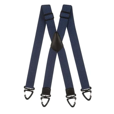 Afbeelding van Olata Robuuste X bretels met kunststof karabijnhaken, 4 cm, Blauw, Eén maat
