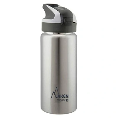 Afbeelding van Laken Unisex Thermofles voor volwassenen met summitsluiting, 0,5 liter, zilver,