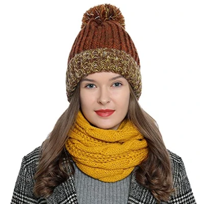 Afbeelding van Winter ronde sjaal voor dames, warme zachte gebreide sjaal, zwart.
