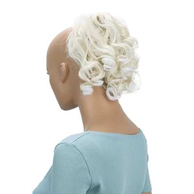 Afbeelding van CAISHA Haarstukje scrunchie Updo Volumineus Bun Slordig Krullend Lichtblond Mix G23L