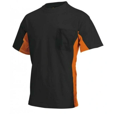 Image de TRICORP 102002 t shirt single jersey noir orange 102002BLACKORAN7XL