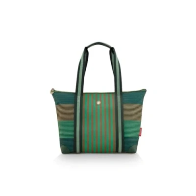 Afbeelding van Pip Studio Tilda Tote Bag Medium Stripe Green