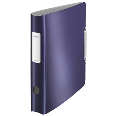 Image de Leitz ordner active style, 180 grad, 60 mm, titan blau din a4, runder rcken, aus pp, gebrstete oberflche, innen silber, mit auf