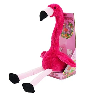 Afbeelding van Interactieve pratende knuffel Dansende en Flamingo pluche 34,5cm