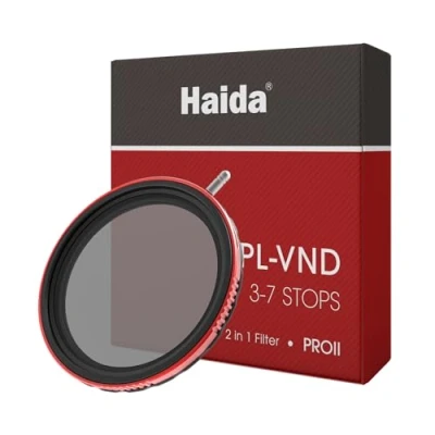 Afbeelding van Haida filter voor Camera Pro II meerlaagse circulaire polarisator + spiegelreflexcameralens met variabele dichtheid waterdicht krasbestendig CPL nano coating VND