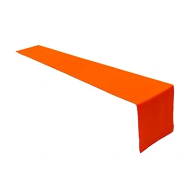 Afbeelding van Lemos Home Tafelloper van hoogwaardige kwaliteit 100% katoen, conceptcollectie, kleur en maat naar keuze (tafelloper 40 x 250 cm, oranje)