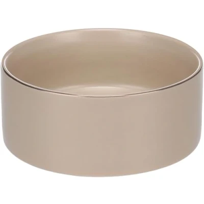 Afbeelding van Flamingo voer en waterbak rond beige 800 ml 16 x 6.5 cm voerbak voor huisdieren