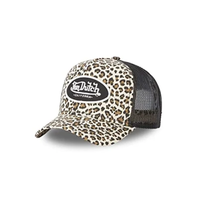 Afbeelding van Vondutch Beige Trucker Snapback Cap LEOPARD