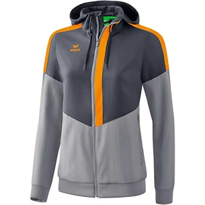 Afbeelding van Erima Tracktop Squad presentatiejas voor dames, Grijs/Oranje