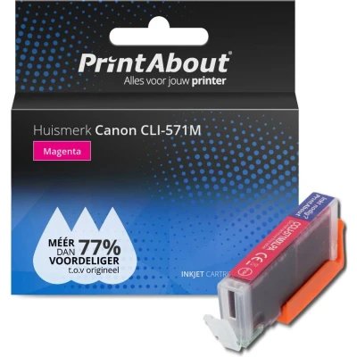 Afbeelding van Huismerk Canon CLI 571M Inktcartridge Magenta