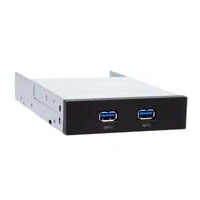 Afbeelding van Chieftec USB3USB3.0 Voorpaneel (USB A, 2 Havens), Docking station + USB hub, Zwart, Zilver