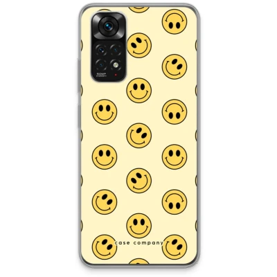 Afbeelding van Case Company® hoesje geschikt voor Xiaomi Redmi Note 11S Smiley N2 Soft Cover Telefoonhoesje Bescherming aan alle Kanten en Schermrand