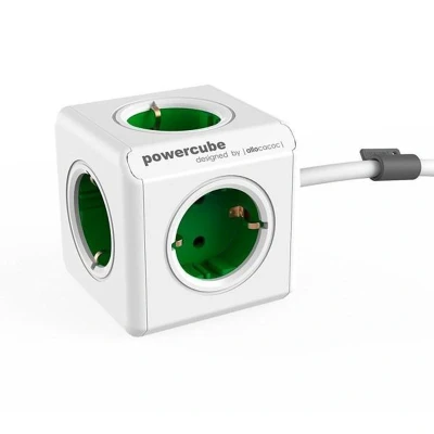 Afbeelding van Allocacoc PowerCube® Extended 1.5 M / Type F (Netherlands/Germany) Green