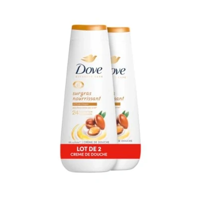 Afbeelding van DOVE Advanced Care Surgras verzorgende douchecrème Met arganolie Dermatologisch getest Zacht huidgevoel gedurende 24 uur (2 x 400 ml)