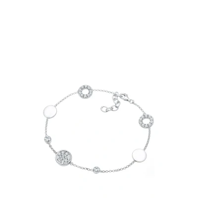 Afbeelding van Elli Kreis PLÄTTCHEN Armband, Dames, Maat: 16, Silber