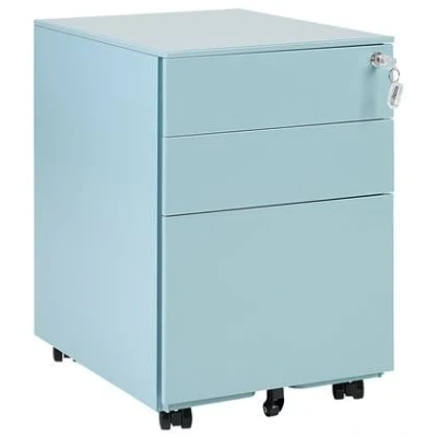 Afbeelding van Beliani CAMI Kantoorkast Blauw Staal
