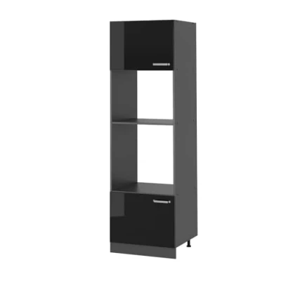 Afbeelding van Vicco Magnetronkast R Line, Zwart hoogglans/Antraciet, 60 cm