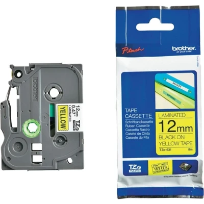 Afbeelding van Labelcassettes voor labelprinters Brother Breedte 12 mm