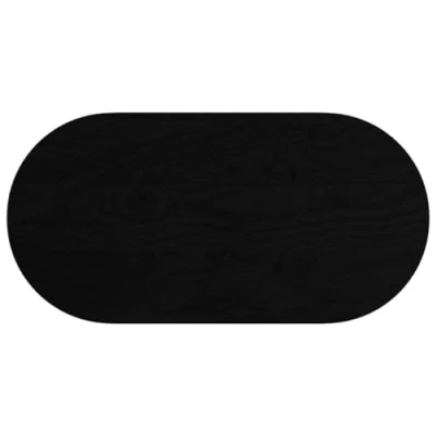 Afbeelding van vidaXL Tafelblad 100x50x2 cm ovaal massief eikenhout donkerbruin