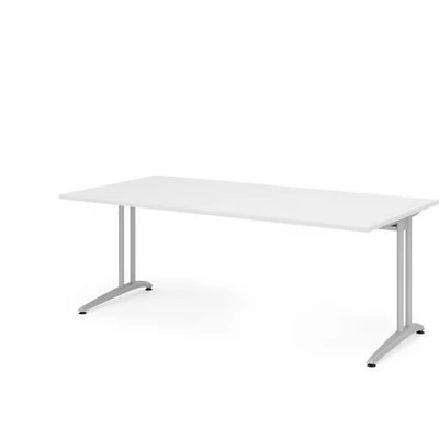 Afbeelding van Bureau Wit Bela 2E S Melamine gecoate Spaanplaat