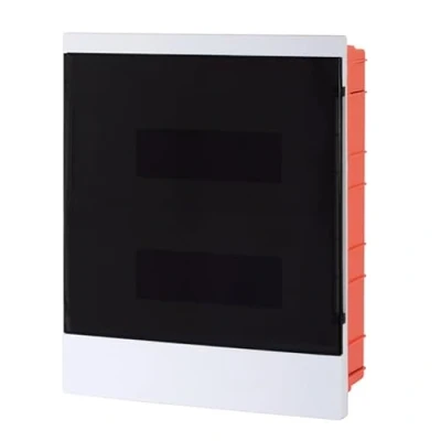 Afbeelding van Lion Electric Inbouwkast 2 rijen 24 modules Zekeringkast wit voor schakelaar elektrische installatie IP40 Halogeenvrije verdeelkast met DIN rail
