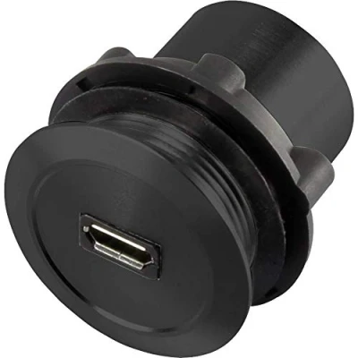Afbeelding van TRU COMPONENTS micro USB 01 BK inbouwbus 2.0 Bus, inbouw A bus naar B stekker Inhoud: 1 stuk(s)