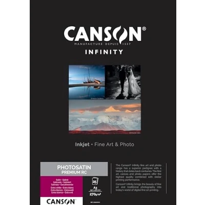 Afbeelding van CANSON Infinity Fotosatijn Premium RC doos met 25 vellen fotopapier satijn A3 270 g/m² extra wit