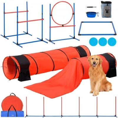 Image de VEVOR Kit Équipements d&#039;Entraînement d&#039;Agilité pour Chiens 7 Pièces avec Haies