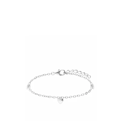 Afbeelding van Lucardi Kinder Zilveren Armband hartjes 925 Zilver Zilverkleurig 20 cm