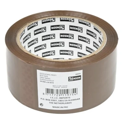 Afbeelding van Benson Verpakkingstape Dozentape 66M x 48 mm Bruin