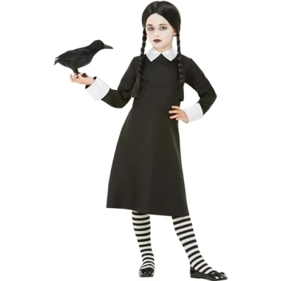 Afbeelding van Smiffys Gothic schoolmeisjeskostuum, 50791S, zwart, S 4 6 jaar