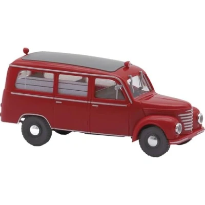 Afbeelding van Busch 51264 H0 Hulpdienstvoertuig Framo V901/2 bus, brandweer/ambulance