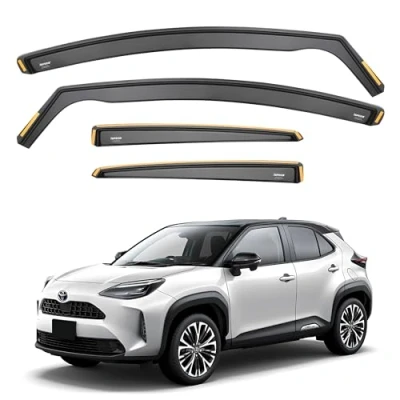 Afbeelding van ISPEED Set van 4 windschermen voor Toyota Yaris Cross XP210 2020 2025 5 deurs SUV, houd je auto geventileerd in de regen, vermindert windturbulentie, getint type